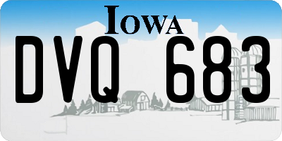 IA license plate DVQ683
