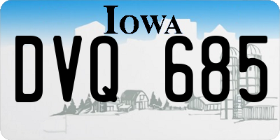 IA license plate DVQ685