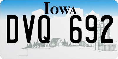 IA license plate DVQ692