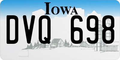 IA license plate DVQ698