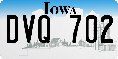 IA license plate DVQ702
