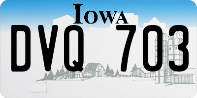 IA license plate DVQ703