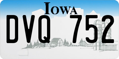IA license plate DVQ752