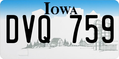 IA license plate DVQ759