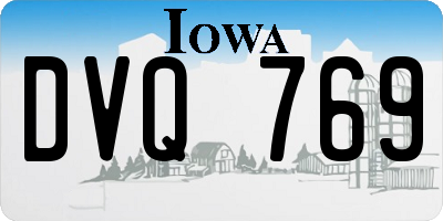 IA license plate DVQ769