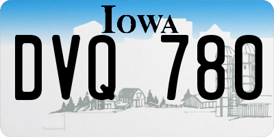 IA license plate DVQ780