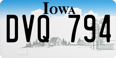 IA license plate DVQ794