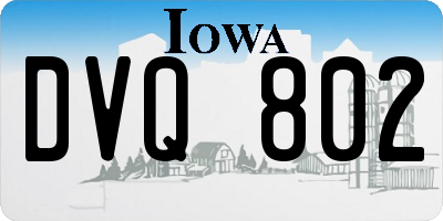 IA license plate DVQ802