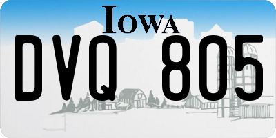 IA license plate DVQ805