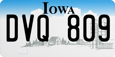 IA license plate DVQ809
