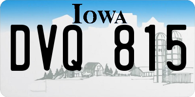 IA license plate DVQ815