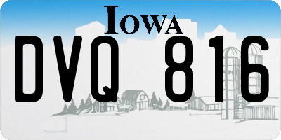 IA license plate DVQ816