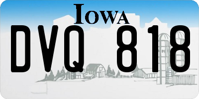 IA license plate DVQ818