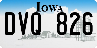 IA license plate DVQ826