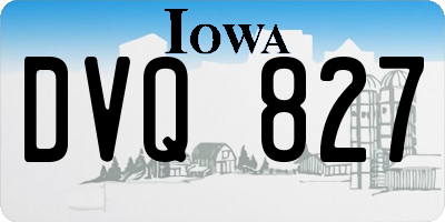 IA license plate DVQ827