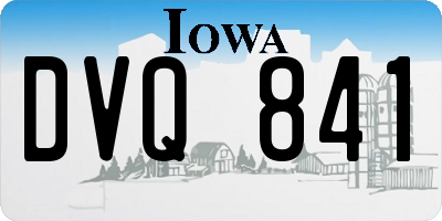 IA license plate DVQ841