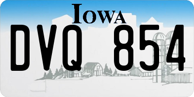 IA license plate DVQ854