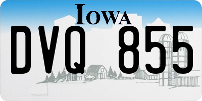 IA license plate DVQ855