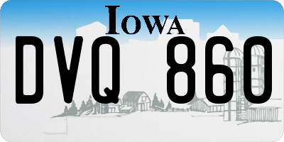 IA license plate DVQ860