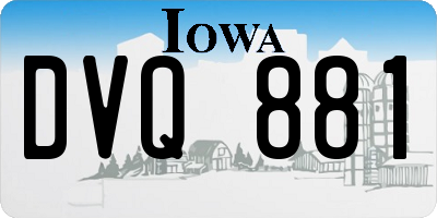 IA license plate DVQ881