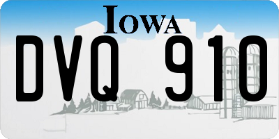 IA license plate DVQ910