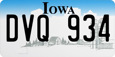 IA license plate DVQ934