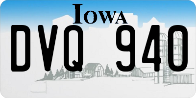 IA license plate DVQ940