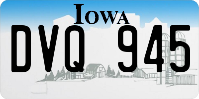 IA license plate DVQ945