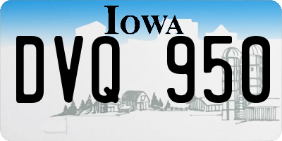 IA license plate DVQ950
