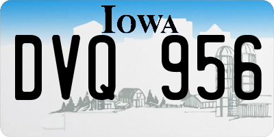 IA license plate DVQ956