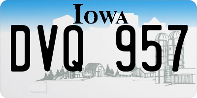 IA license plate DVQ957