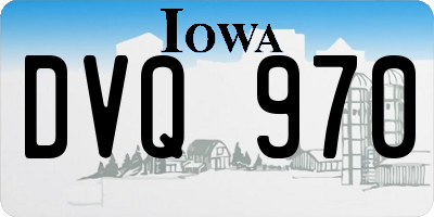 IA license plate DVQ970