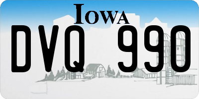 IA license plate DVQ990