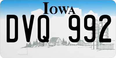 IA license plate DVQ992