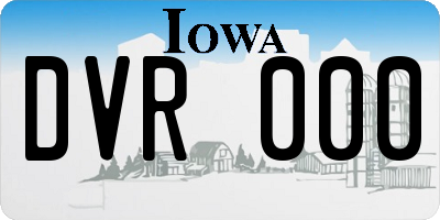 IA license plate DVR000