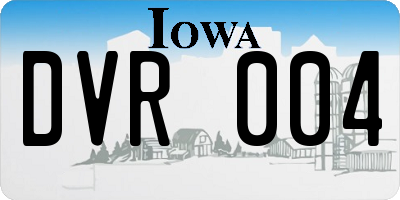 IA license plate DVR004