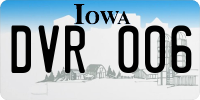 IA license plate DVR006
