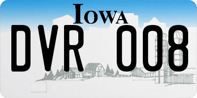 IA license plate DVR008