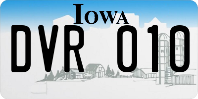IA license plate DVR010