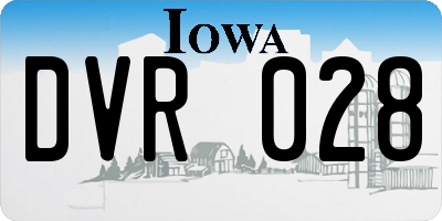IA license plate DVR028