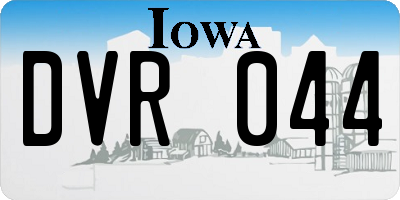 IA license plate DVR044