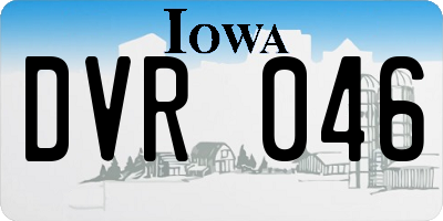 IA license plate DVR046