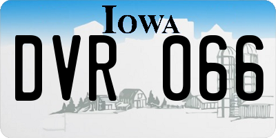 IA license plate DVR066