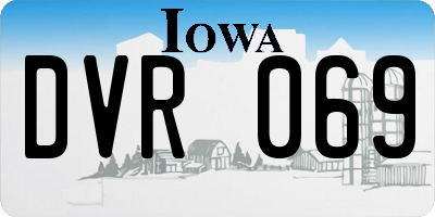 IA license plate DVR069