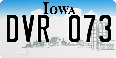 IA license plate DVR073