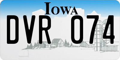 IA license plate DVR074