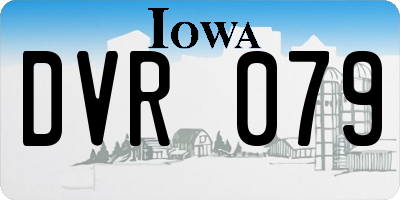 IA license plate DVR079