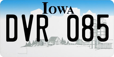IA license plate DVR085