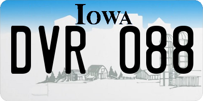 IA license plate DVR088