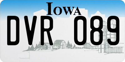IA license plate DVR089